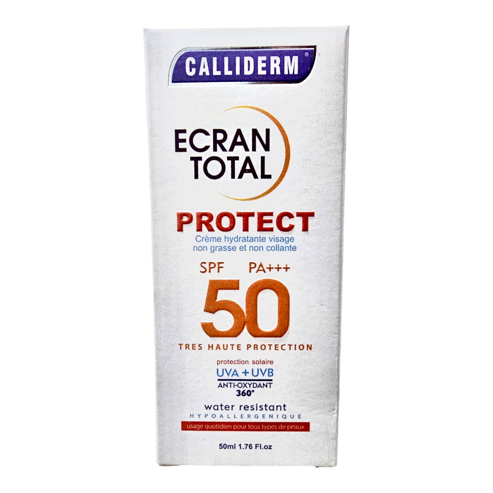 Calliderm Écran Total Protect Crème Solaire Spf 50 Très Haute Protection
