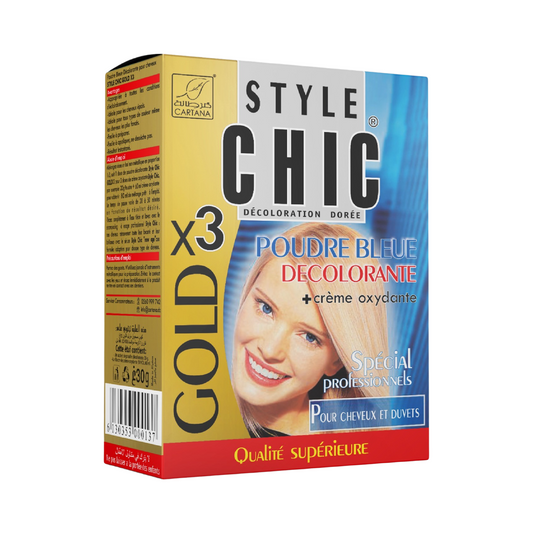 Style Chic Poudre Bleue Décolorante Gold x3 + Crème oxydante