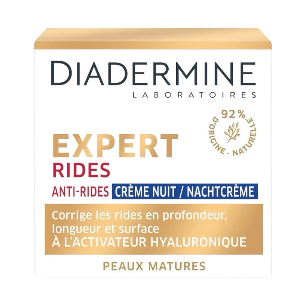 كريم دياديرمين الليلي المضاد للتجاعيد ذو المفعول المزدوج مع منشط حمض الهيالورونيك