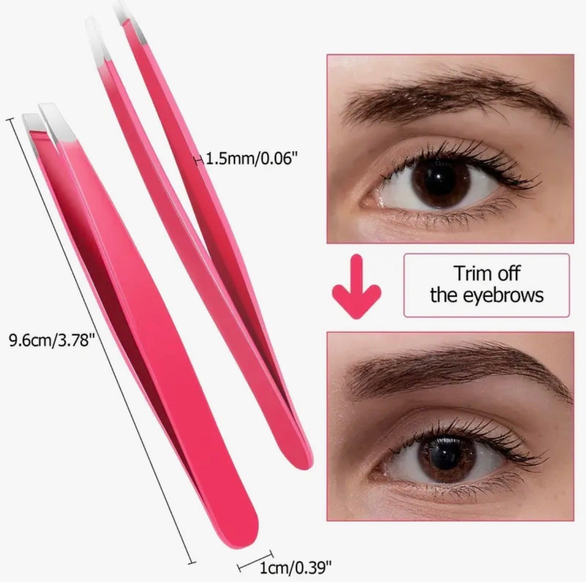1Pc Pince À Épilyer Sourcils En Acier Inoxydable