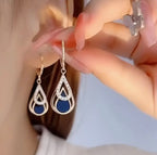 Boucles En Forme De Goutte D'Eau À Double Couche Design Élégant En Alliage De Zinc Avec Nouveau Mosaïque Brillant