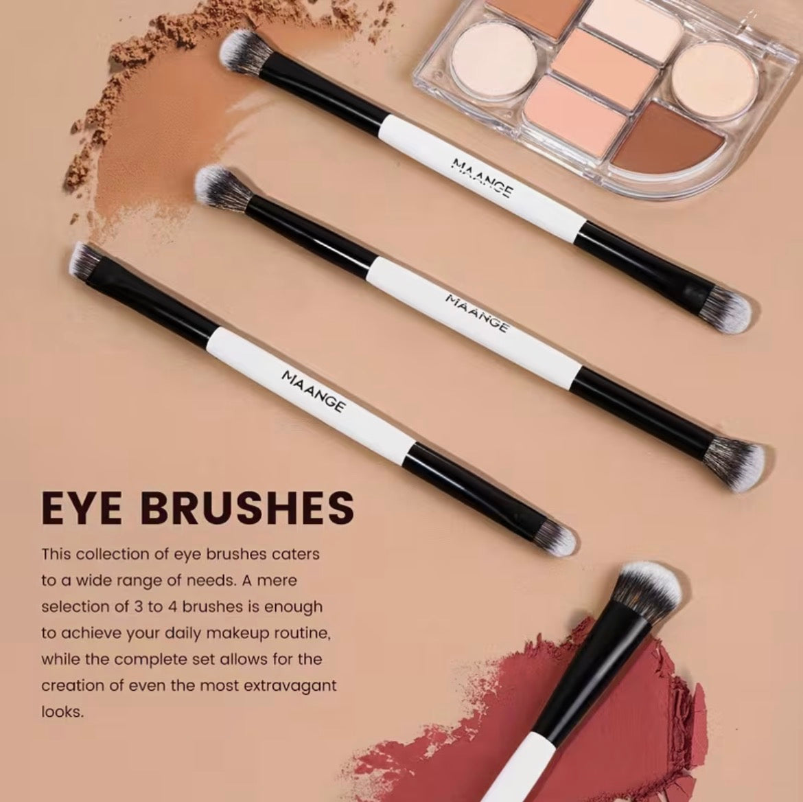 Ensemble De 12 Pinceaux De Pinceaux Pour Fond De Teint Blush Fard À Paupières Et Sourcils Poils En Nylon Doux Et Confortables Manches En Plastique Abs