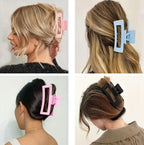 Pince À Cheveux Pinces À Griffes En Forme De Fleur Pinces À Mâchoires Carrées 1Pc