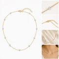 Collier Doré Avec Perles Élégantes