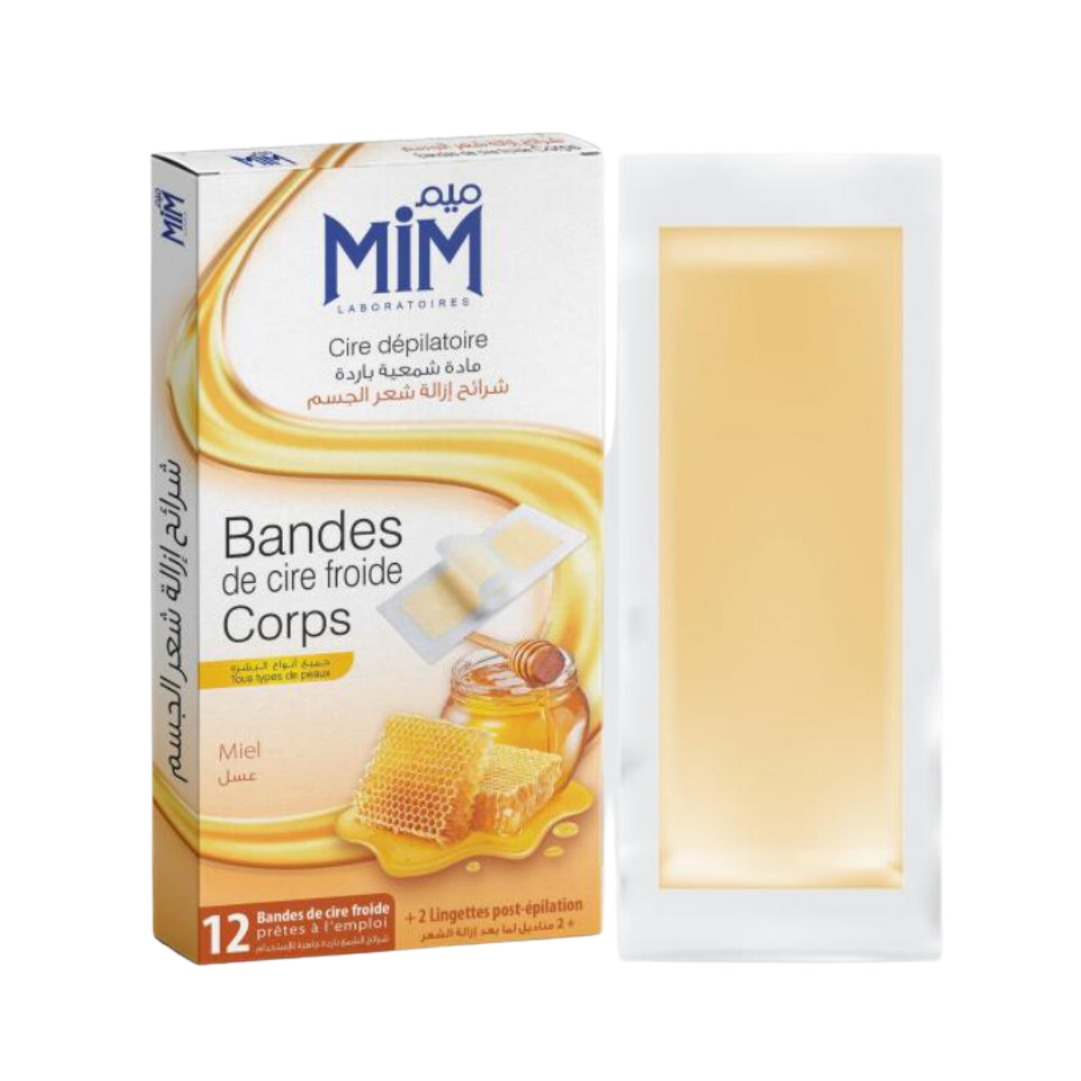 Mim Cire Dépilatoire Bandes Decire Froide Corps 12 Prétes