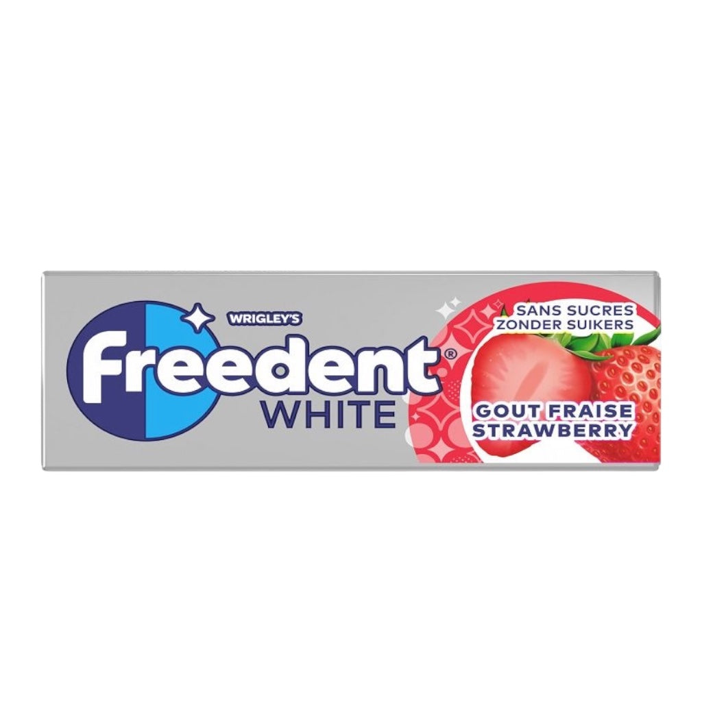 علكة فريدنت البيضاء الخالية من السكر بنكهة الفراولة 10 حبات