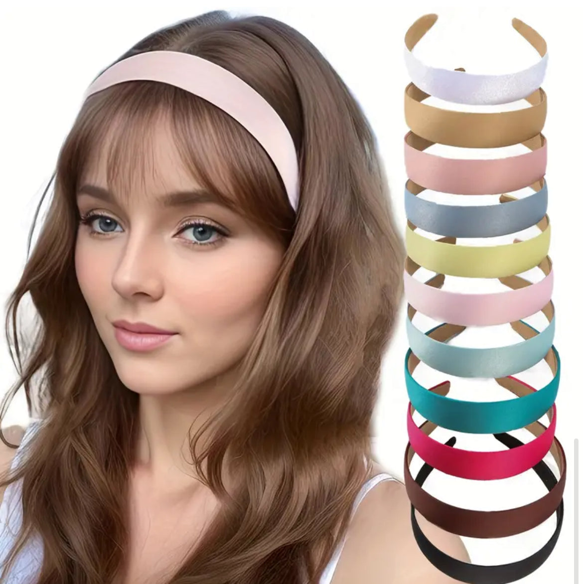 1 عصابة رأس بتصميم بسيط، حافة عريضة غير قابلة للانزلاق، إكسسوار شعر أنيق، عصابة رأس