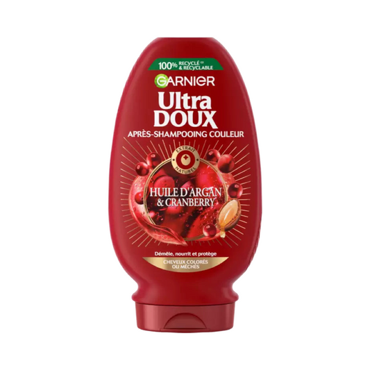 Ultra Doux Après-Shampoing Couleur Cheveux Colorés Huile D'Argan & Cranberry