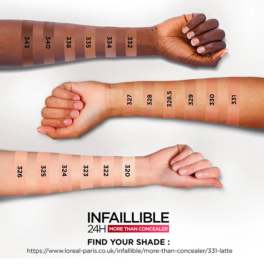 لوريال باريس إنفاليبل 24 ساعة أكثر من كونسيلر، مصحح ذو تغطية كاملة وتأثير غير لامع