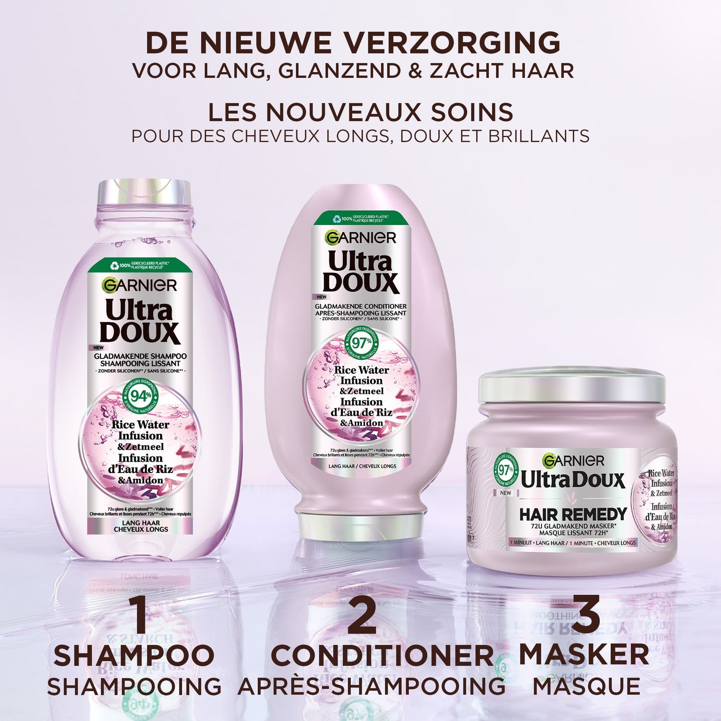 Ultra Doux Shampooing Lissant Infusion d'Eau de Riz & Amidon