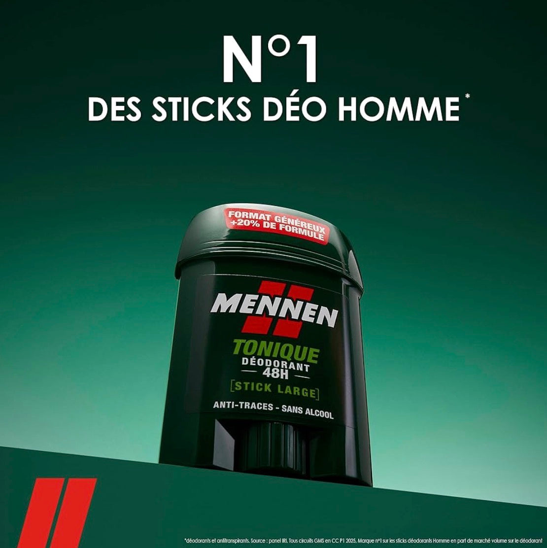 مزيل عرق مينين تونيك 24 ساعة للرجال، كبير الحجم، خالٍ من الكحول ومضاد للبقع