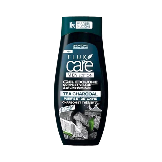 Flux Care Men Edition Gel Douche Tea Charcoal Purifie et Détoxifie