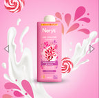 Nerys Gel Douche Crémeux Kiss Fraise & Nata Hydratation Intense gourmandise