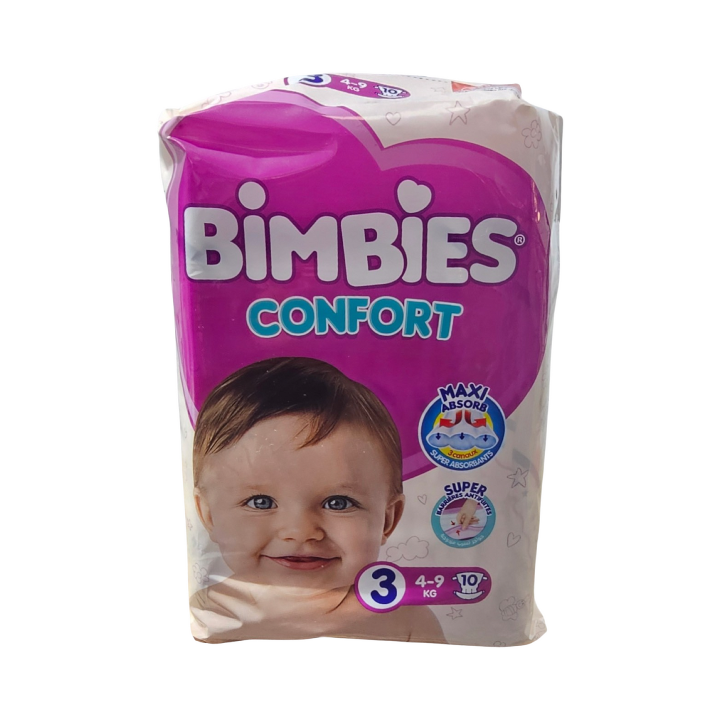 Bimbies Confort Couches Taille 3 2-5kg, 10 couches bébé