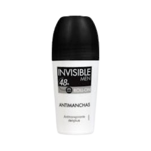 Deliplus Déodorant Roll-on Homme Invisible Anti-taches 0% Alcool