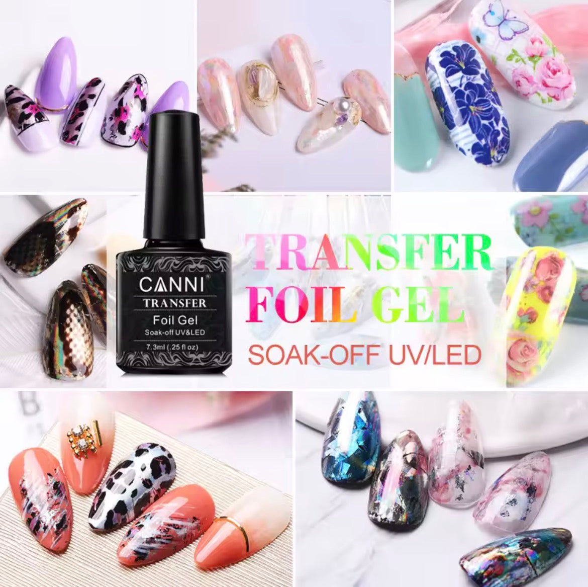 Canni Transfer Foil Gel Soak-Off Uv & Led