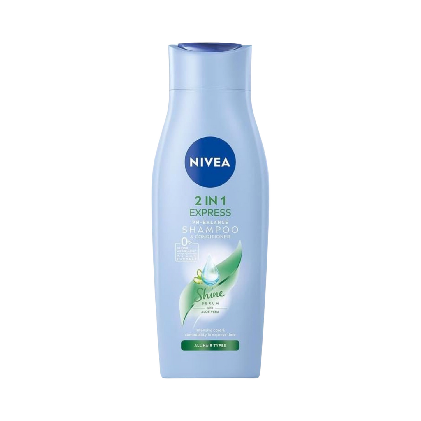 NIVEA Soin express 2 en 1 (shampoing et après-shampoing) pour tous types de cheveux Soin doux à l’aloe vera