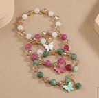Bracelet Améthyste – Style Bohémien & Papillon 🦋