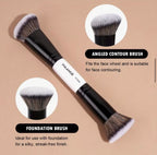 Ensemble De 12 Pinceaux De Pinceaux Pour Fond De Teint Blush Fard À Paupières Et Sourcils Poils En Nylon Doux Et Confortables Manches En Plastique Abs