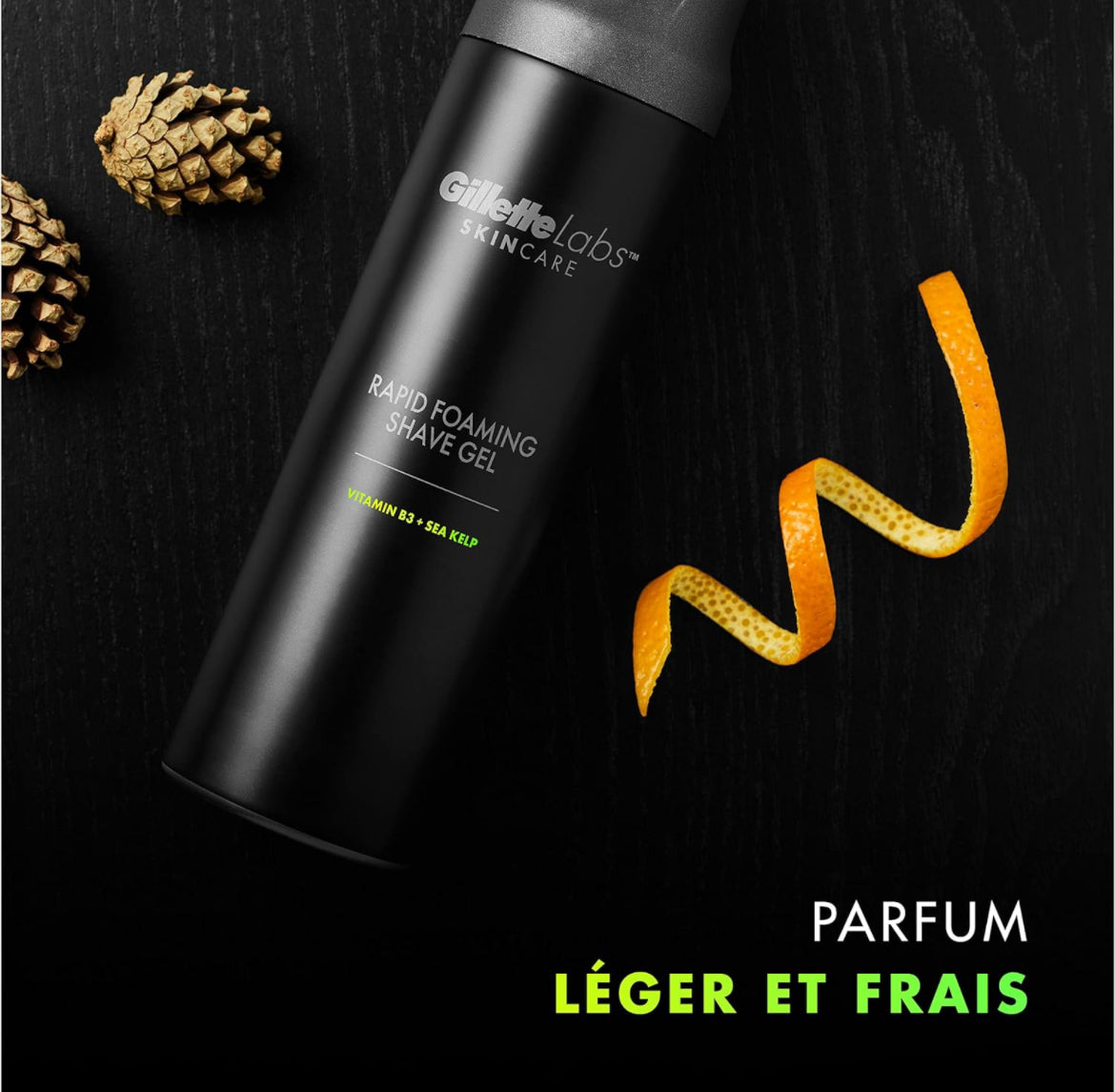 جل حلاقة جيليت لابس لرغوة سريعة، من جيليت، جل حلاقة للرجال، 198 مل
