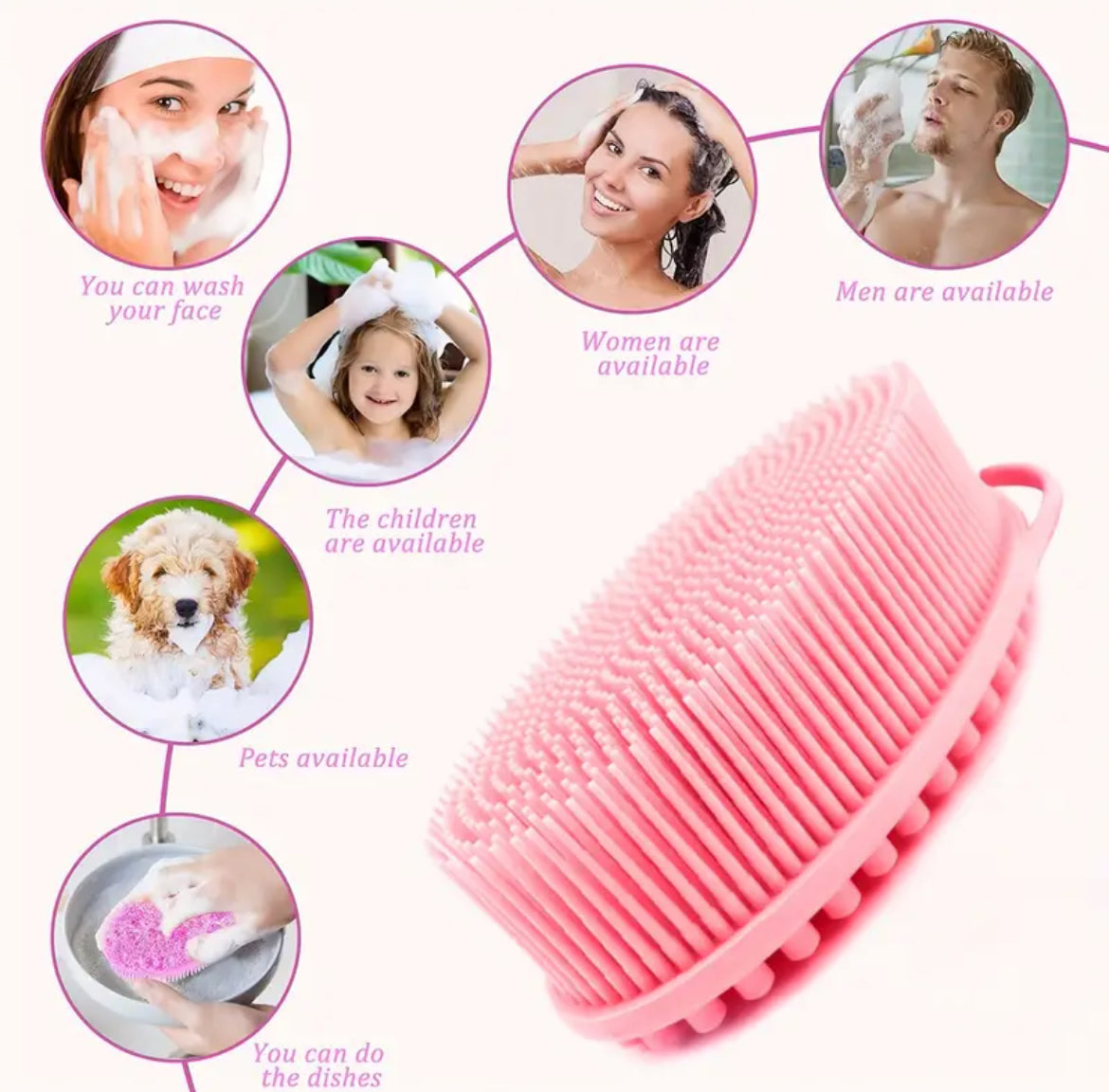Brosse De Douche Épurateur En Silicone