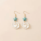 Boucles D’oreilles Étoile De Mer & Nacre Élégance Marine