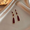 Boucles D’Oreilles Rouge Impérial Chic