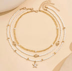 Collier Élégance Marine En Perles