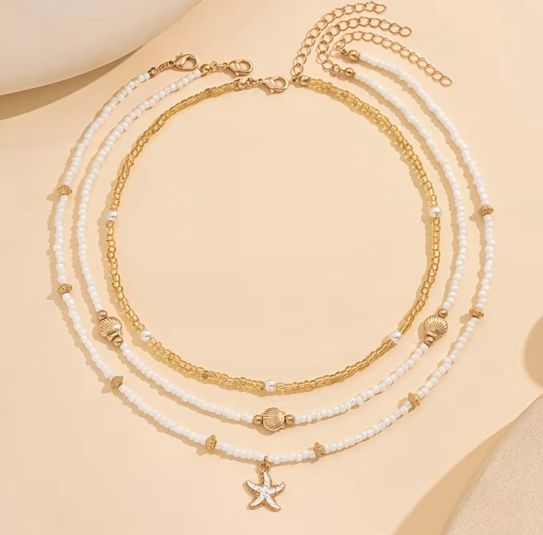 Collier Élégance Marine En Perles