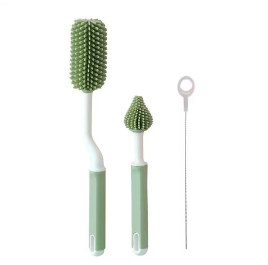 Ensemble de brosses à bouteille en silicone, manche long, poils souples, livres hygiéniques, eau, tasses HI, 3 pièces, ensemble