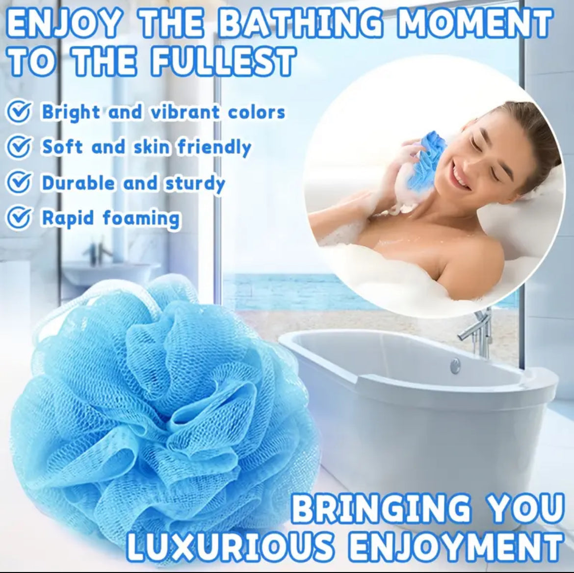 إسفنجات حمام مقشرة، إسفنجات استحمام صغيرة على شكل ليفة