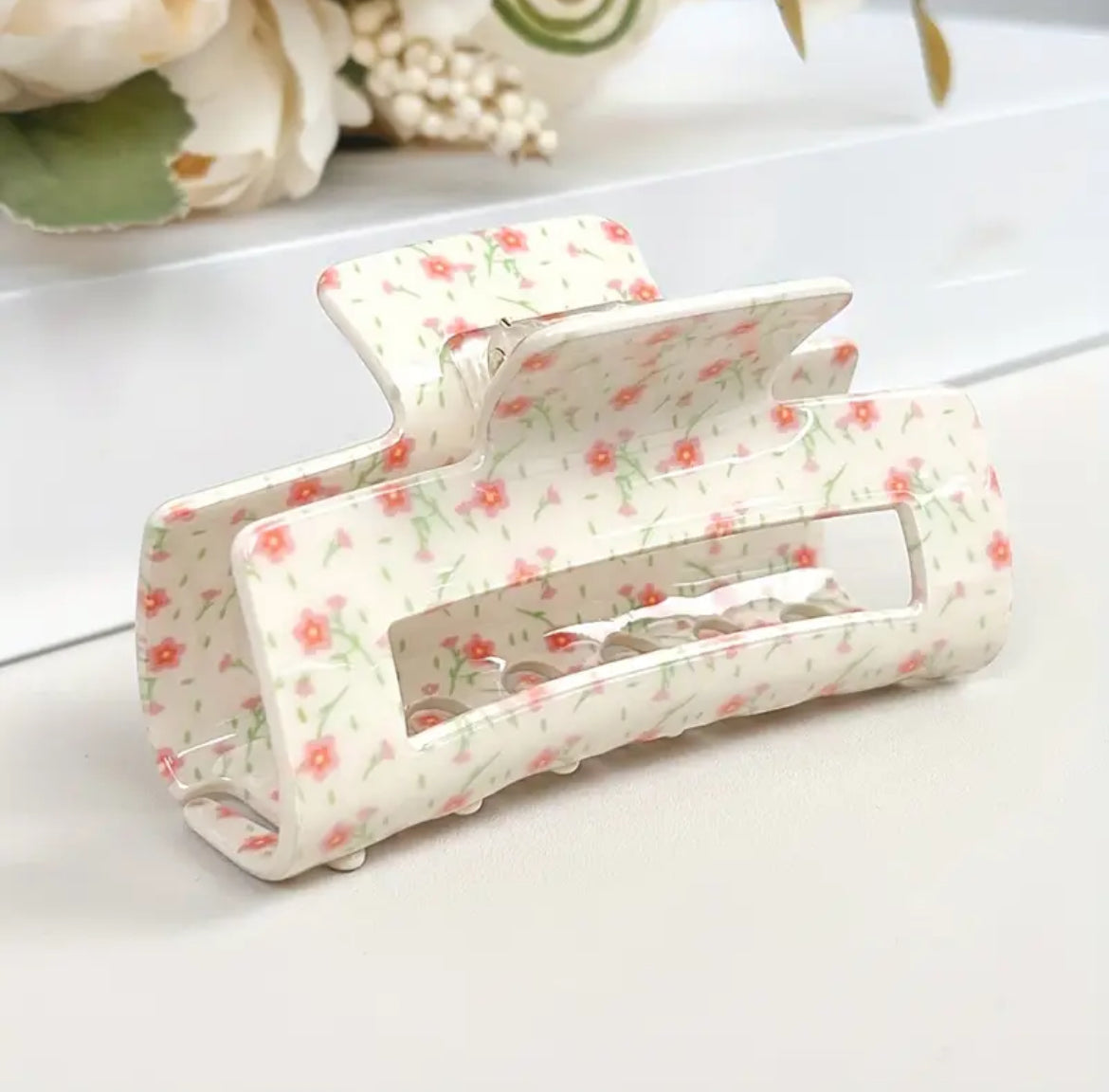 مشبك شعر أنيق على شكل زهرة ريفية فرنسية