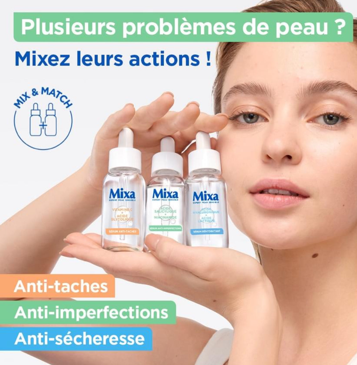 Mixa Sérum Concentré Anti-Imperfections Pour peaux à imperfections Enrichi en Acide Salicylique et Niacinamide