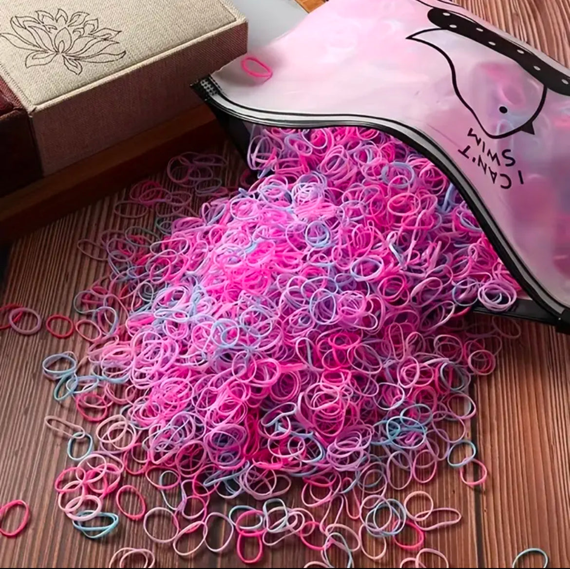 100 Élastiques Cheveux Colorés Accessoires Cheveux Femme