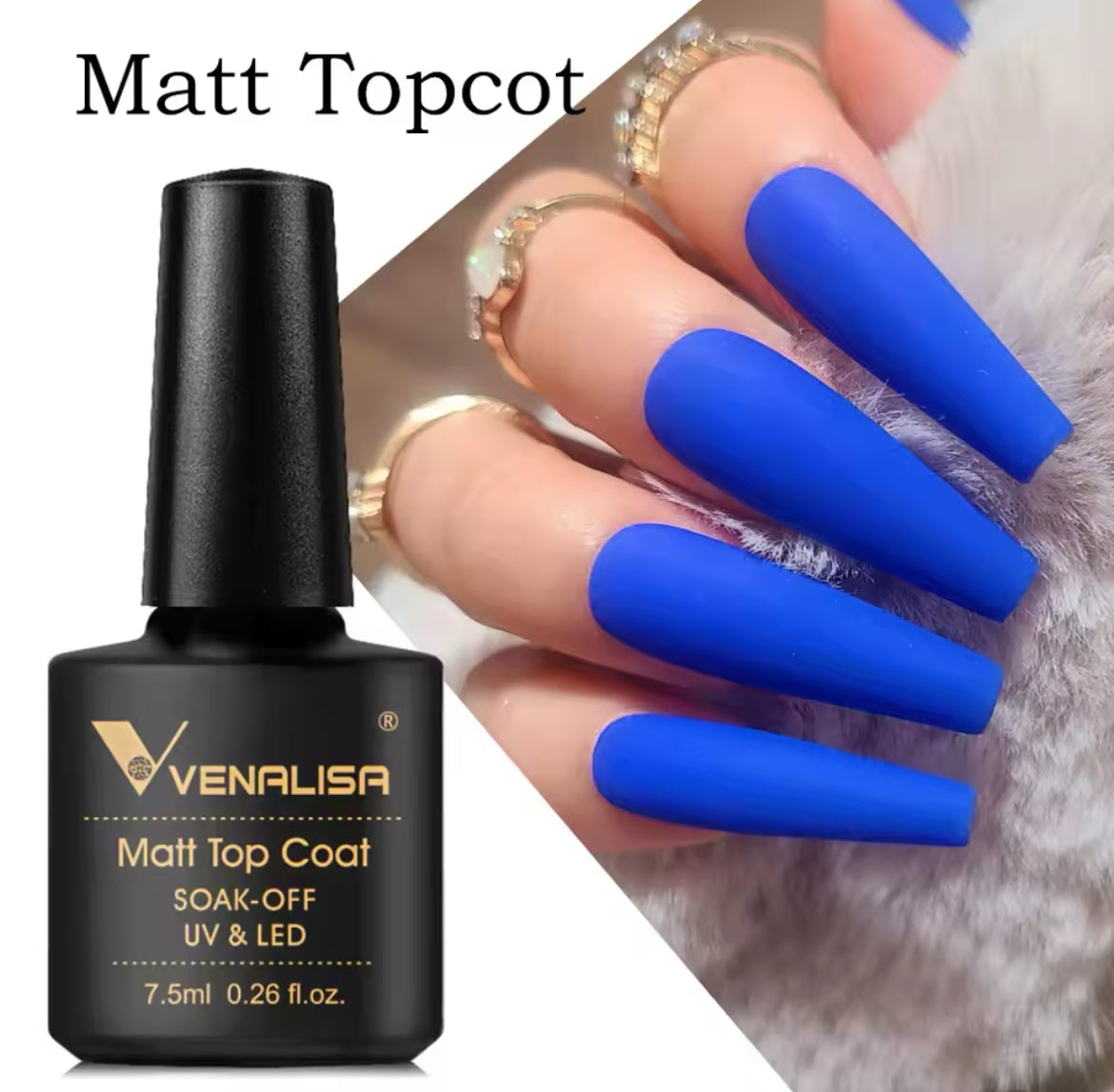 طلاء أظافر فيناليسا مات توب كوت بالأشعة فوق البنفسجية والليد