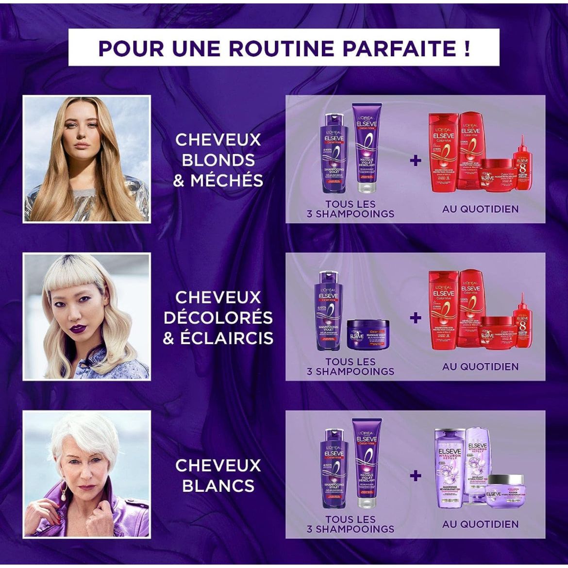 L'Oréal Paris - Masque Violet Démêlant Déjaunisseur - Pour Cheveux Méchés, Blonds Ou Blancs - Neutralisation Des Reflets Jaunes & Orangés - Elseve Color-Vive