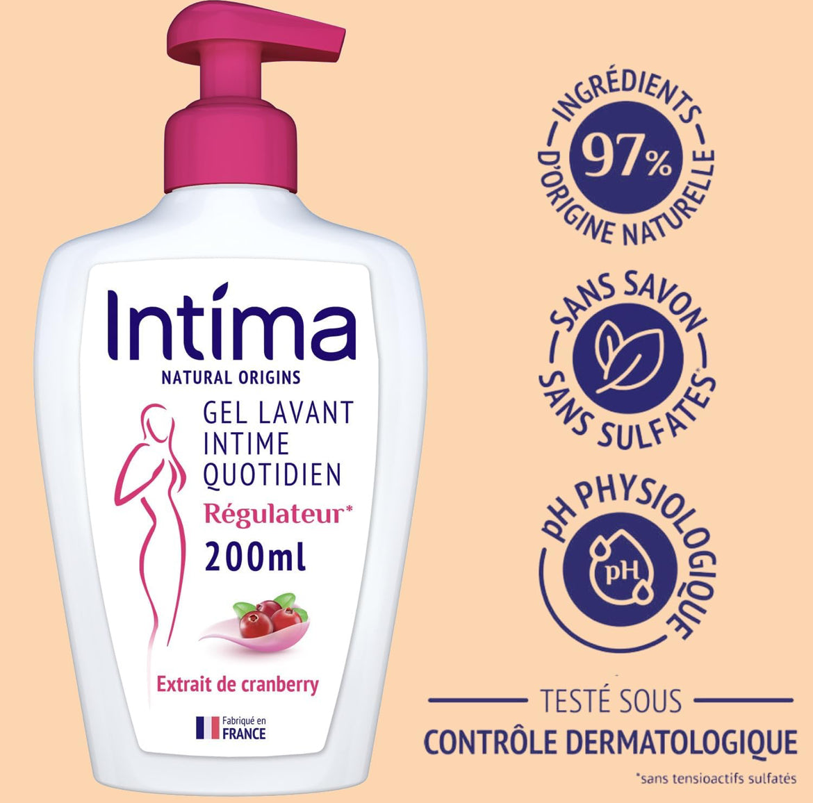 Intima Natural Origins Intimate Gel Active Regulator Extrait De Cranberry