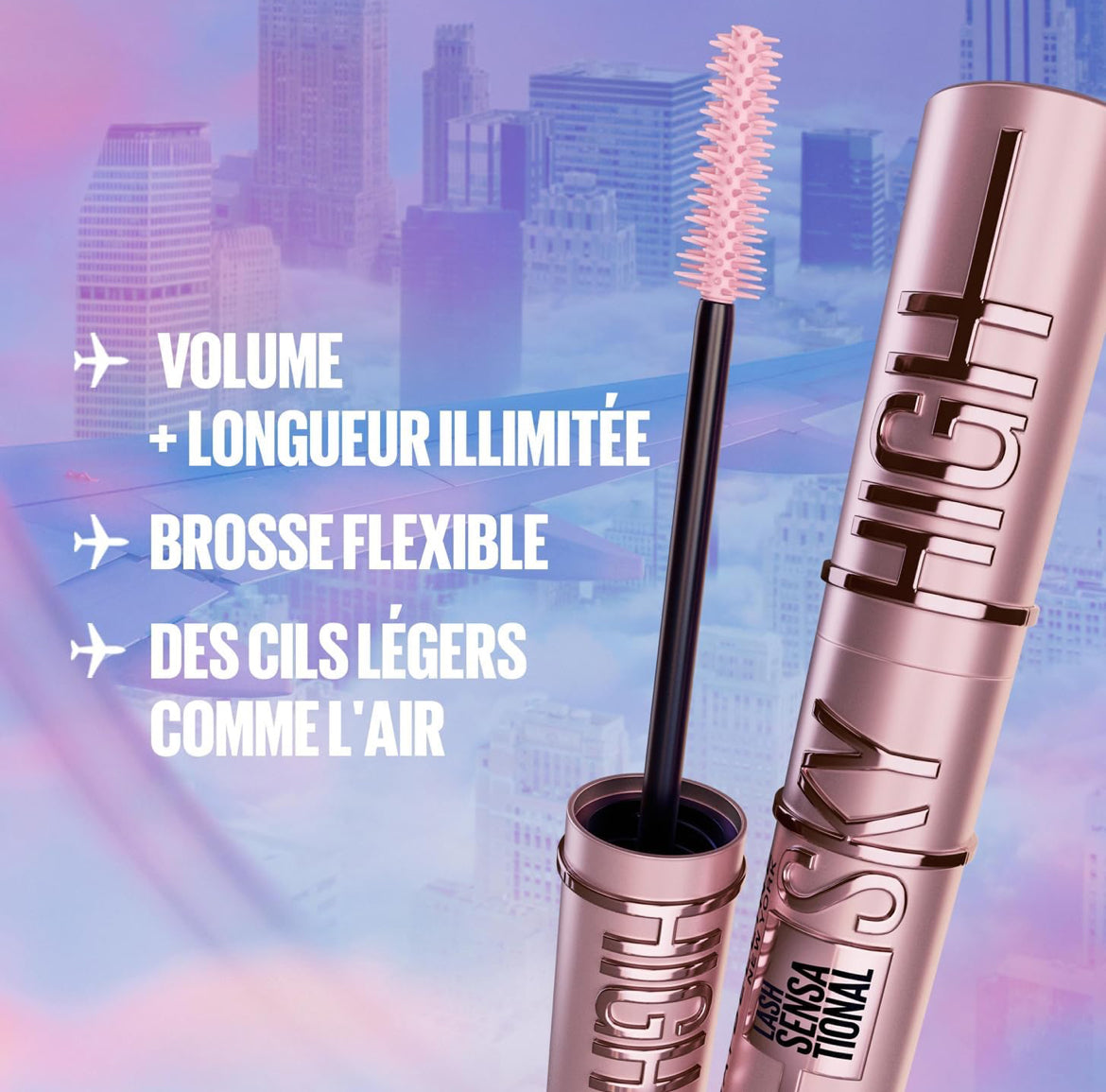 ماسكارا سكاي هاي لتكثيف وطول الشعر من مايبيلين نيويورك - أزرق ميست