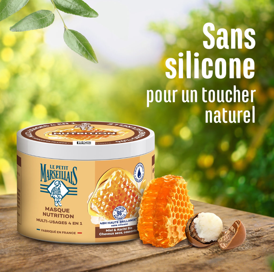 قناع التغذية 4 في 1 من لو بوتي مارسييه مع العسل البروفنسالي وزبدة الشيا العضوية