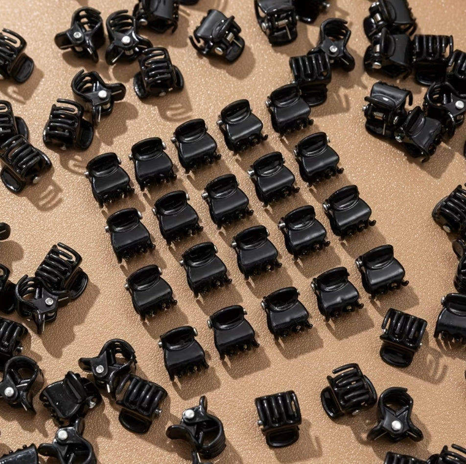 100pcs Mini Pinces À Cheveux Noires – Lot De Mini Pinces