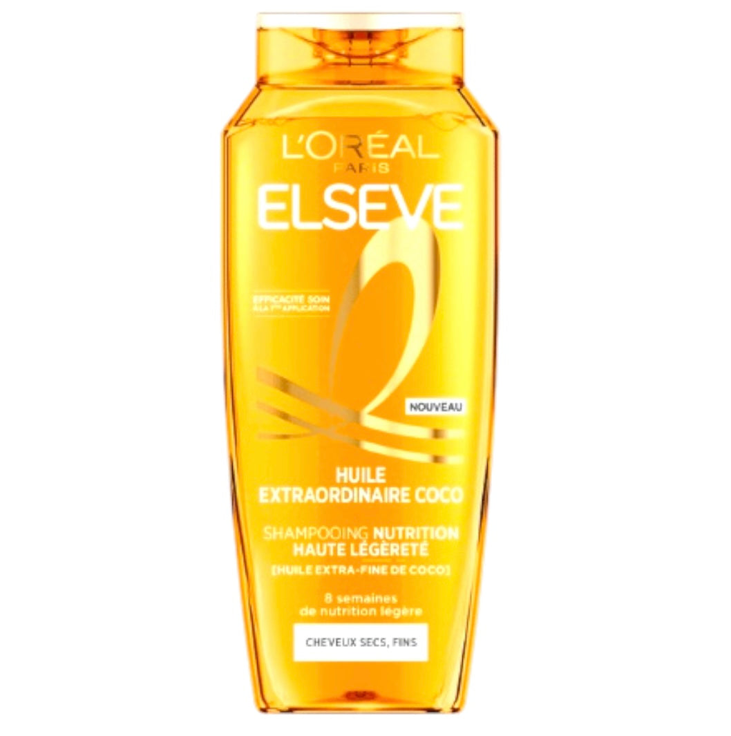 Elseve Shampoing Huile Extraordinaire Coco – Nutrition Haute Légèreté