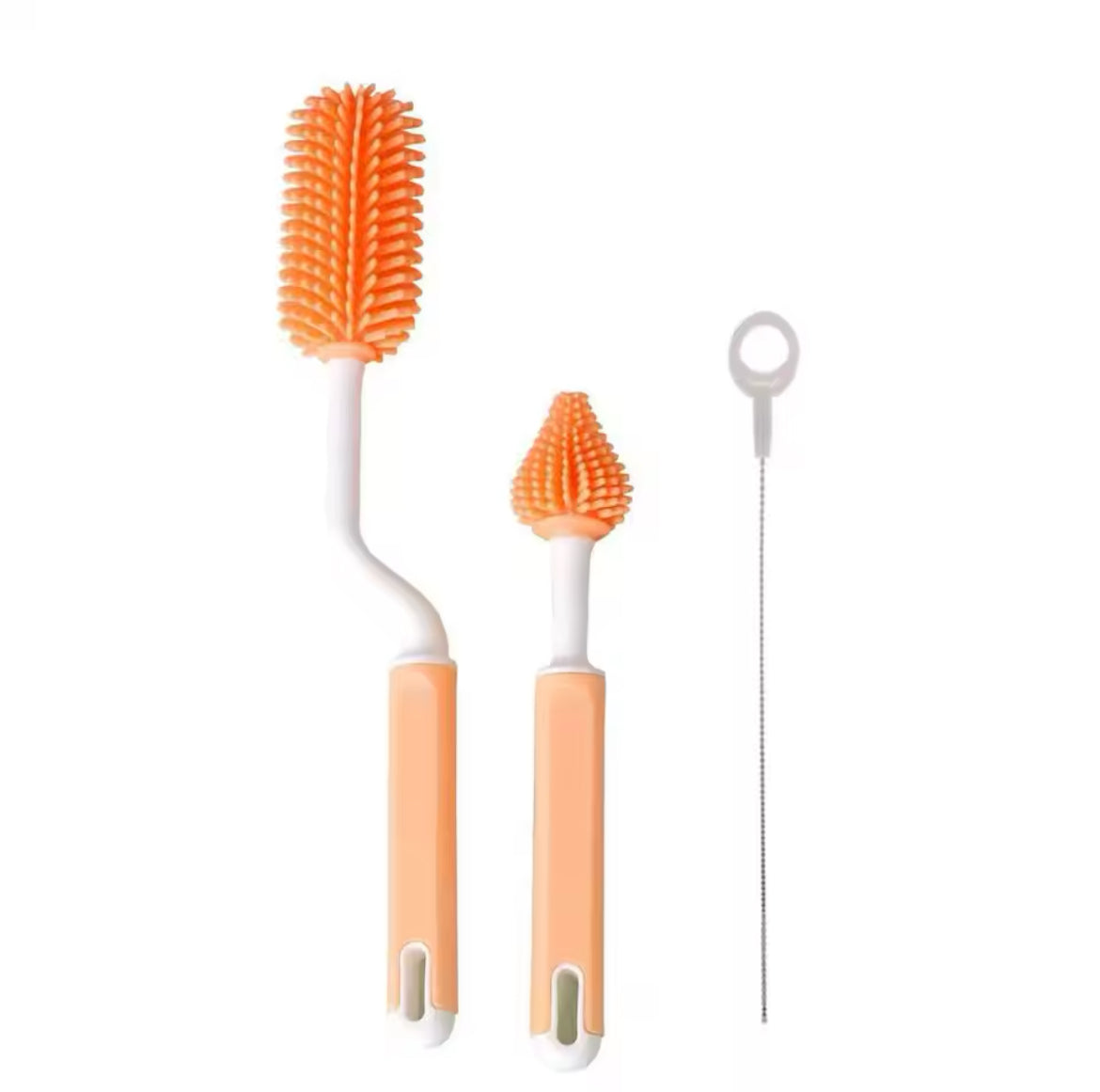 Ensemble de brosses à bouteille en silicone, manche long, poils souples, livres hygiéniques, eau, tasses HI, 3 pièces, ensemble