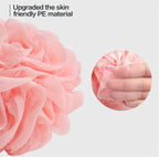 إسفنجة حمام مقشرة، 4 كرات تقشير شبكية ناعمة، 50 جرام لكل كرة، للرجال والنساء، قطعة واحدة