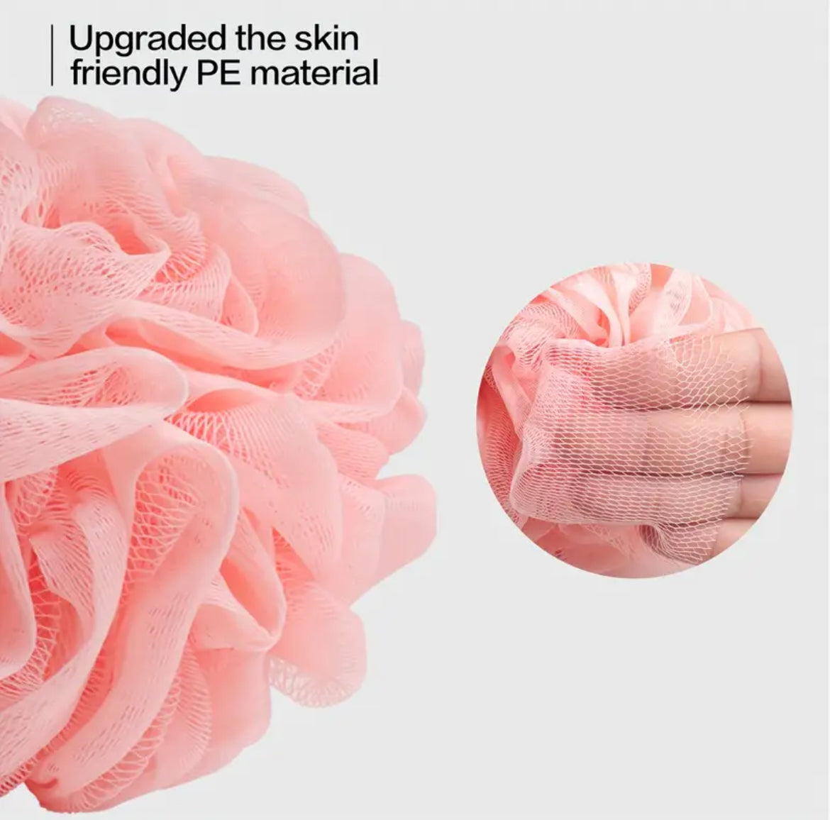 إسفنجة حمام مقشرة، 4 كرات تقشير شبكية ناعمة، 50 جرام لكل كرة، للرجال والنساء، قطعة واحدة
