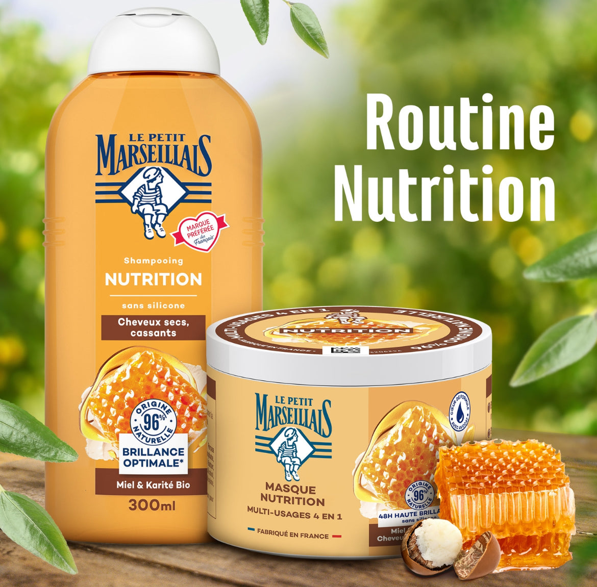 قناع التغذية 4 في 1 من لو بوتي مارسييه مع العسل البروفنسالي وزبدة الشيا العضوية