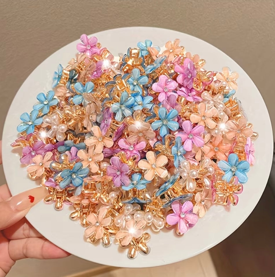 11pcs Pince À Cheveux Fleur Élégante