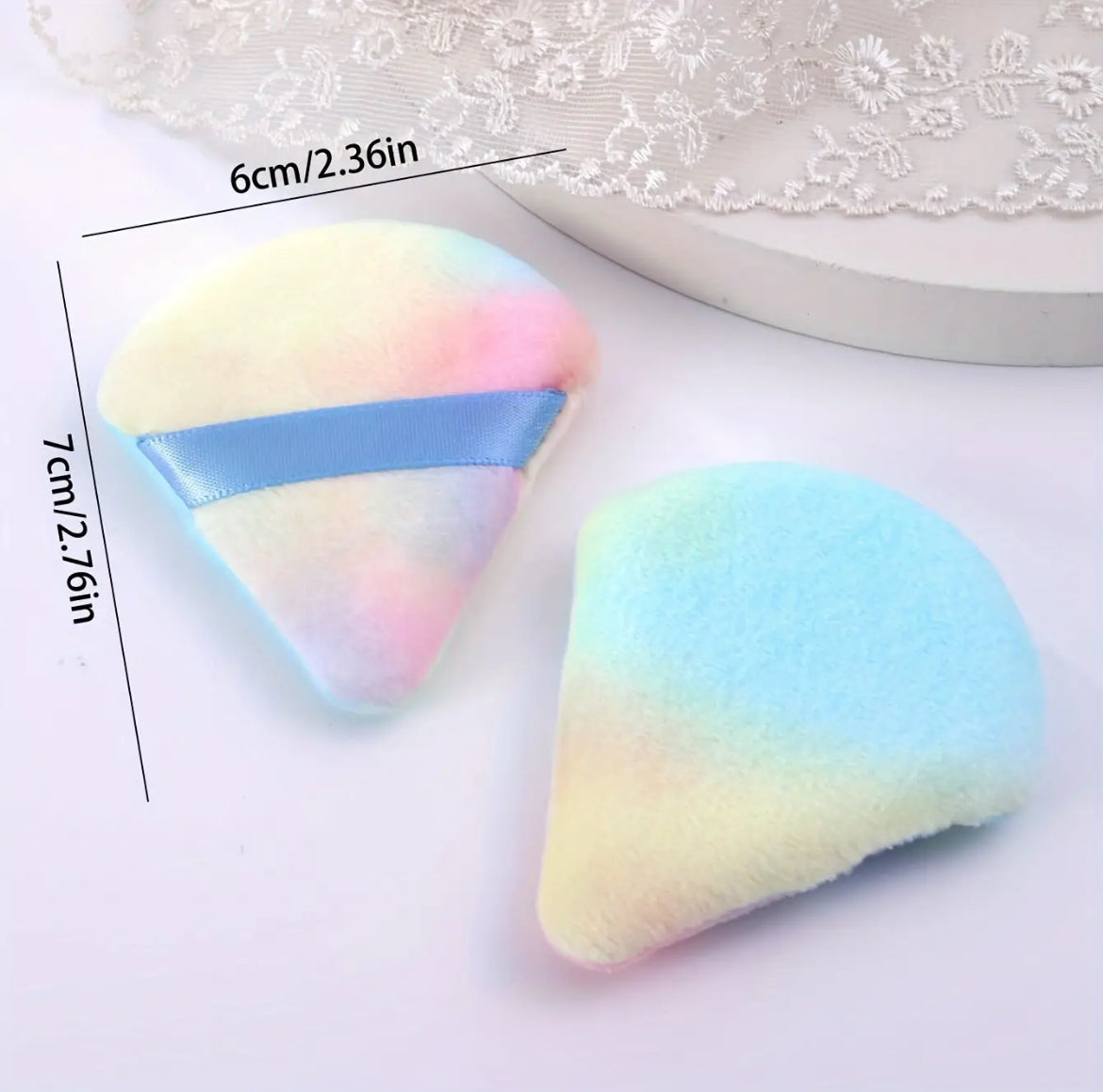 Éponge De Maquillage En Velours Doux Triangulaire - Lavables & Réutilisables Pour Une Application De Fond De Teint Parfaite, Convient À Tous Types De Peau