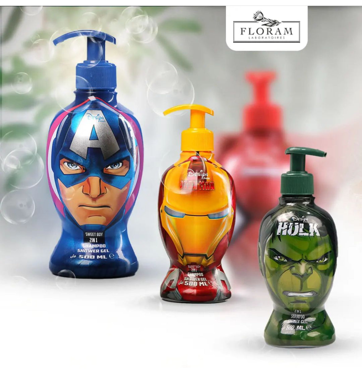 Floram Design Captain America Sweet Boy 2In1 Shampooing Gel Douche