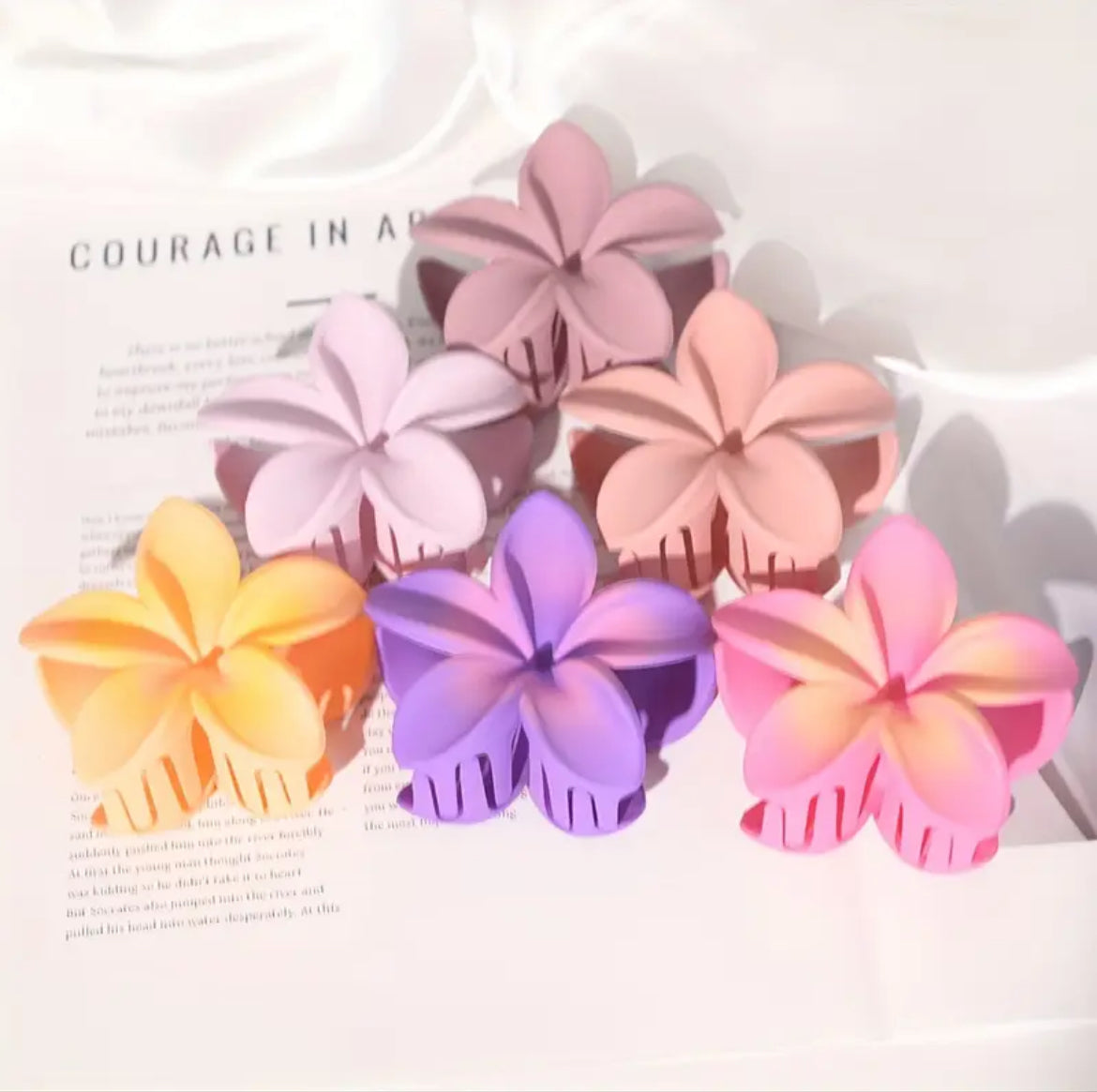 Pince À Cheveux Fleur Pince À Cheveux Fleur Rose 1 Pièce