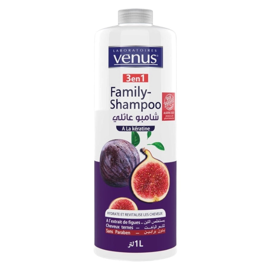 Venus Shampooing Familial Figues Et Kératine 1 L